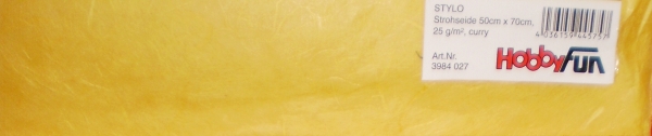 Strohseide  - 50 x 70 cm - curry